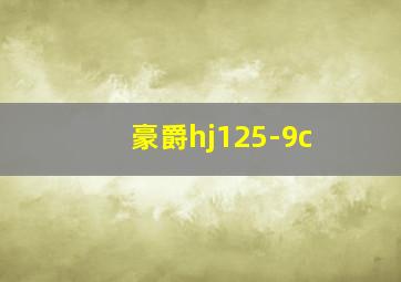 豪爵hj125-9c