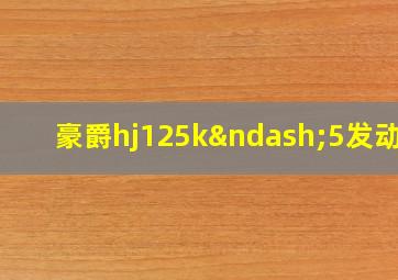 豪爵hj125k–5发动机