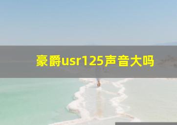 豪爵usr125声音大吗