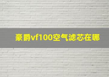 豪爵vf100空气滤芯在哪