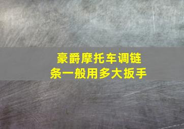 豪爵摩托车调链条一般用多大扳手