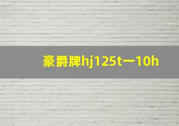 豪爵牌hj125t一10h