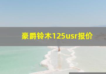 豪爵铃木125usr报价