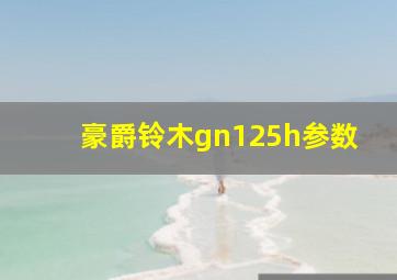 豪爵铃木gn125h参数