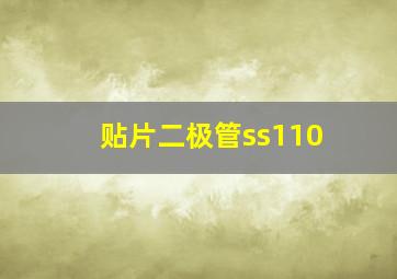 贴片二极管ss110