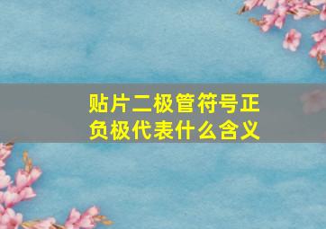 贴片二极管符号正负极代表什么含义