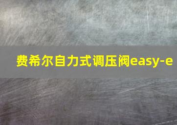 费希尔自力式调压阀easy-e