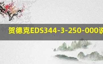 贺德克EDS344-3-250-000说明书