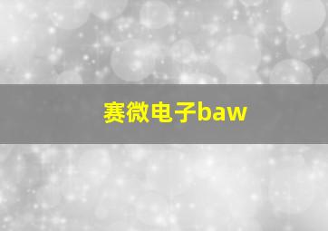 赛微电子baw