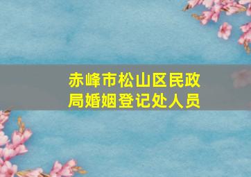 赤峰市松山区民政局婚姻登记处人员