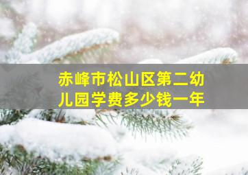 赤峰市松山区第二幼儿园学费多少钱一年