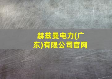 赫兹曼电力(广东)有限公司官网