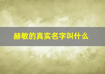 赫敏的真实名字叫什么