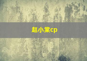 赵小棠cp