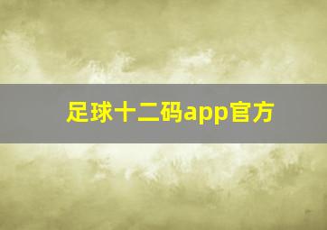 足球十二码app官方