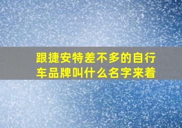 跟捷安特差不多的自行车品牌叫什么名字来着