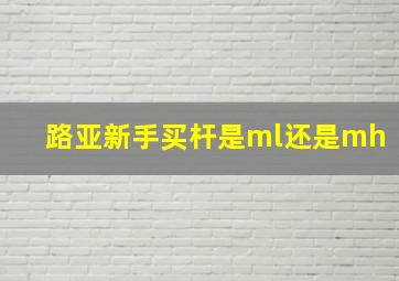 路亚新手买杆是ml还是mh