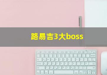 路易吉3大boss