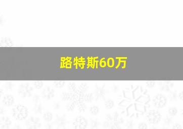 路特斯60万