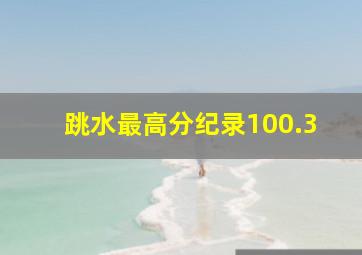 跳水最高分纪录100.3