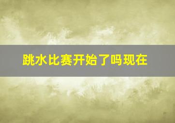 跳水比赛开始了吗现在