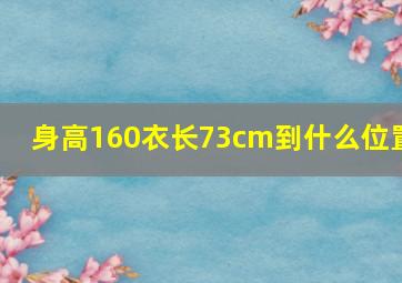 身高160衣长73cm到什么位置