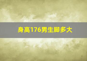 身高176男生脚多大