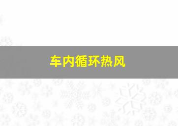 车内循环热风