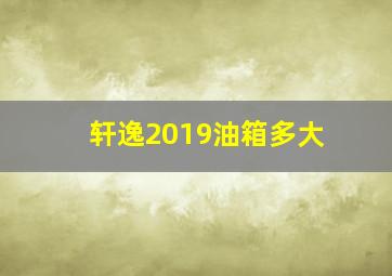 轩逸2019油箱多大