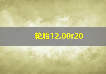 轮胎12.00r20