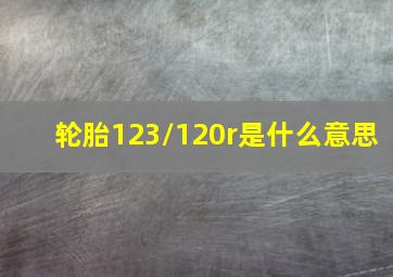 轮胎123/120r是什么意思