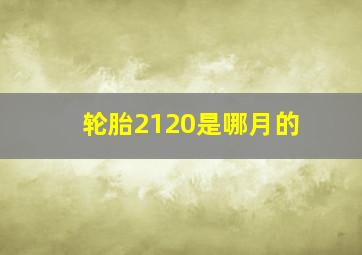 轮胎2120是哪月的