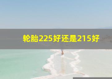 轮胎225好还是215好