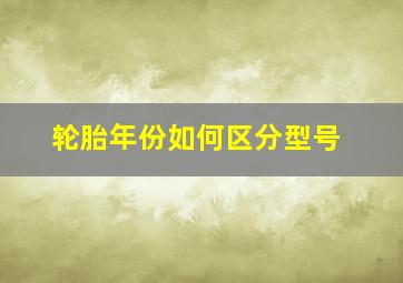 轮胎年份如何区分型号