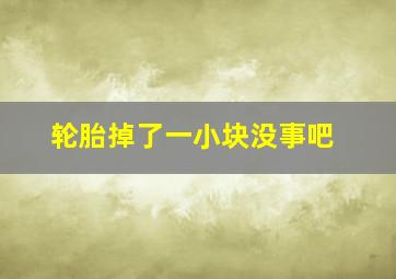 轮胎掉了一小块没事吧