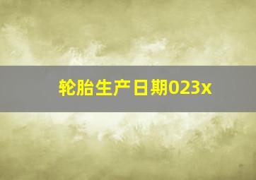 轮胎生产日期023x