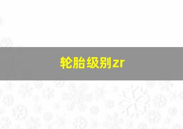 轮胎级别zr