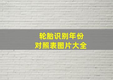 轮胎识别年份对照表图片大全