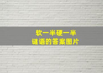 软一半硬一半谜语的答案图片