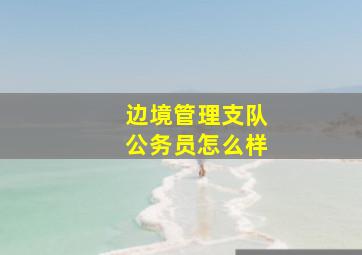 边境管理支队公务员怎么样