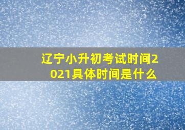 辽宁小升初考试时间2021具体时间是什么