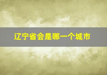 辽宁省会是哪一个城市