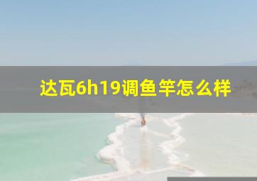 达瓦6h19调鱼竿怎么样