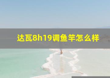 达瓦8h19调鱼竿怎么样