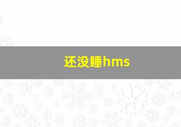 还没睡hms