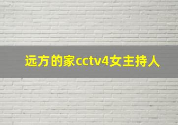 远方的家cctv4女主持人