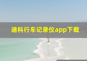 迪科行车记录仪app下载