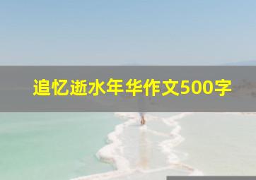 追忆逝水年华作文500字