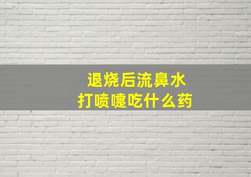 退烧后流鼻水打喷嚏吃什么药