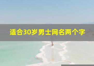 适合30岁男士网名两个字